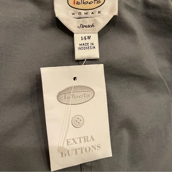 NWT Talbots Gray Button Down Jacket - Picture 6 of 8